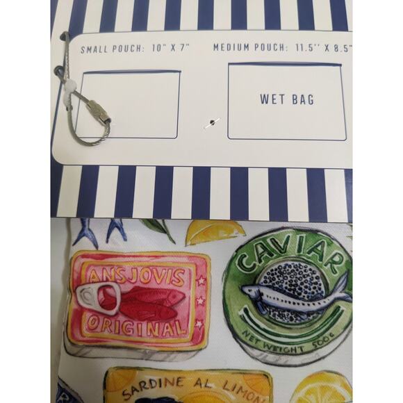 Wandering Moon Sardines 3 piece Travel pouch set with Luggage Tag NEW - Picture 5 of 7